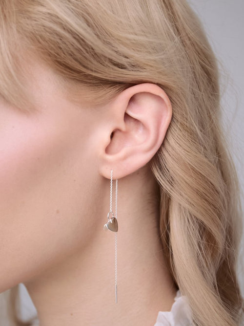 Threader Hearts Earrings