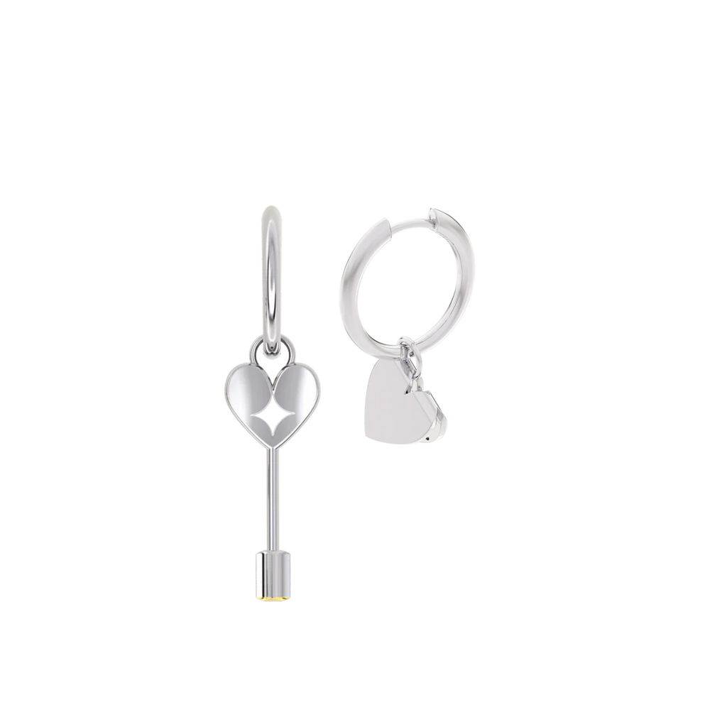 Key & Heart Hoops