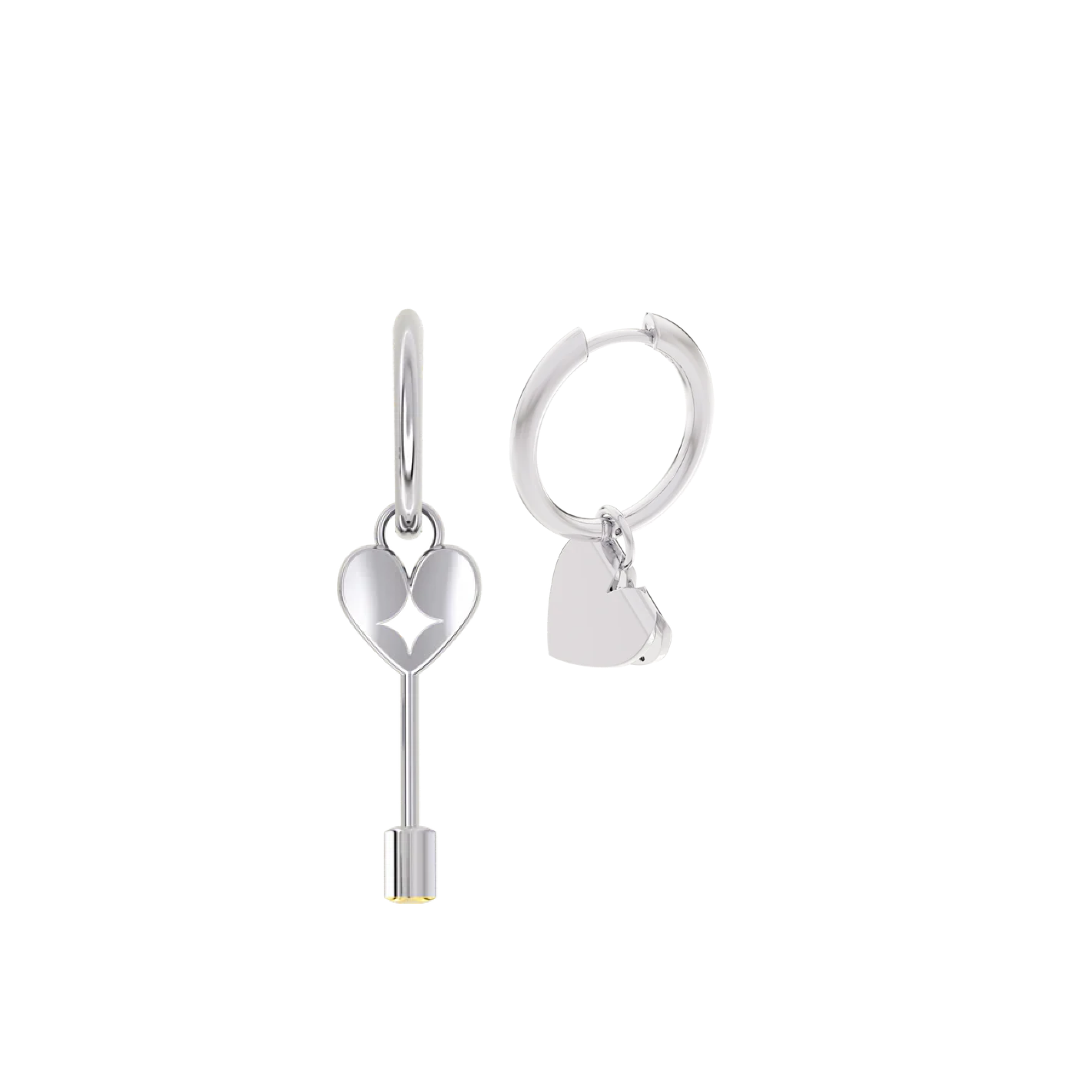 Key & Heart Hoops
