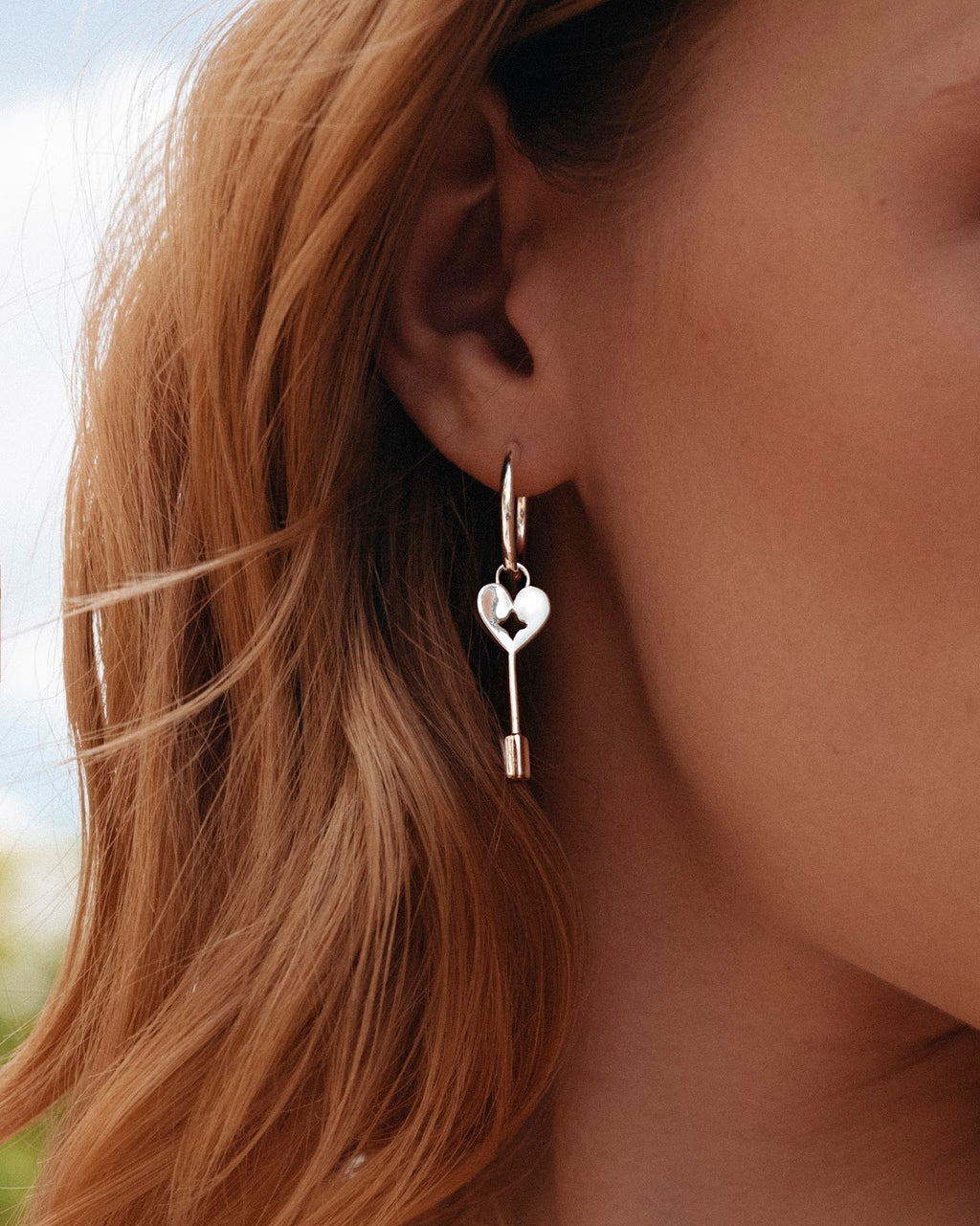 Key & Heart Hoops