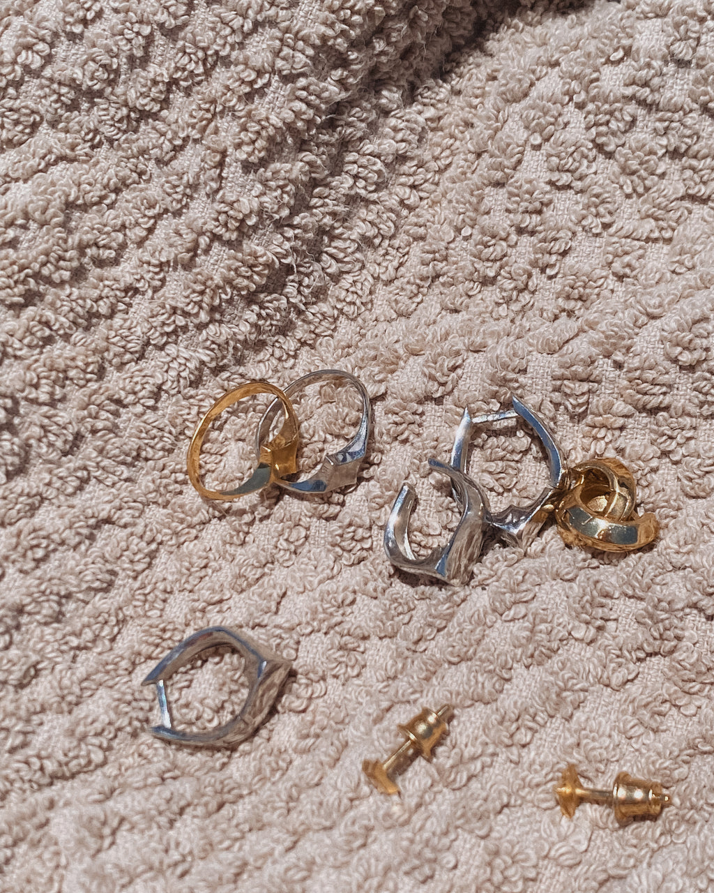 Basic Gold Spark Hoops