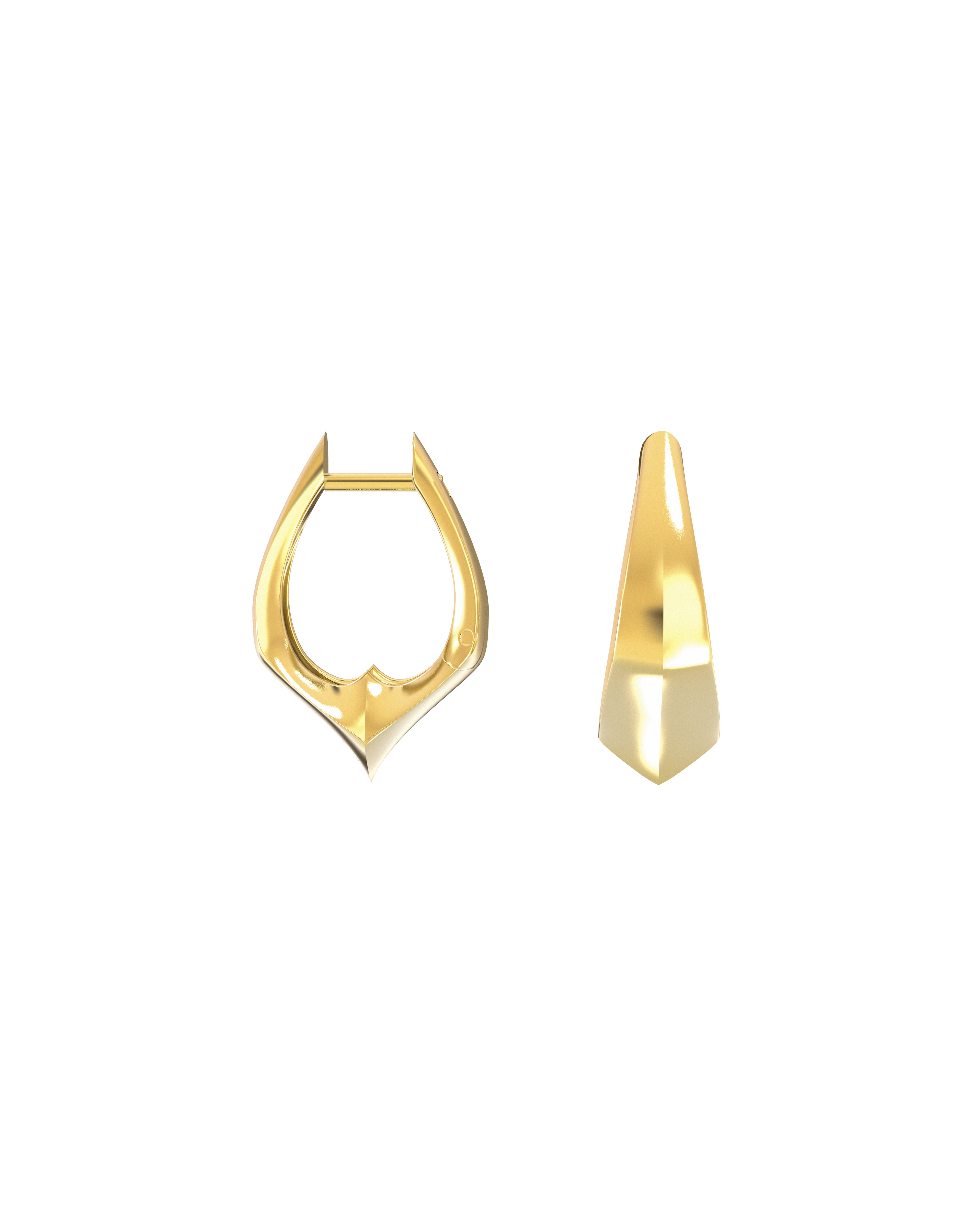 Accent Gold Spark Hoops